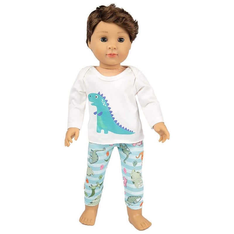 Ecore Fun American 18 Inch Boy Girl Doll Clothes Pajamas Tracksuit for 18" Boys or Girls - Birthday Reward Gift Dolls Outfits for 18 Inch Dolls - Image 1
